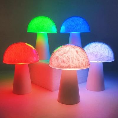 Cross-border New Arrival Creative Remote Control Battery Colorful Mushroom Ambience Light Small Night Lamp