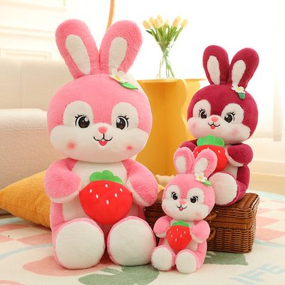 Cross-border New Arrival Cartoon Strawberry Rabbit Plush Toy Doll Doll Pillow Doll